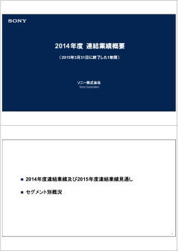 2014年度 連結業績概要