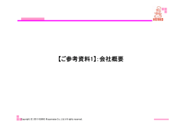 【ご参考資料1】：会社概要