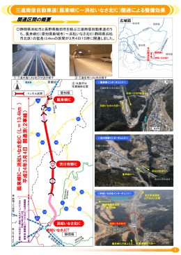 三遠南信自動車道（鳳来峡IC～浜松いなさ北IC）開通による整備効果