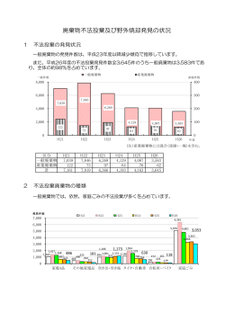 廃棄物不法投棄及び野外焼却発見の状況