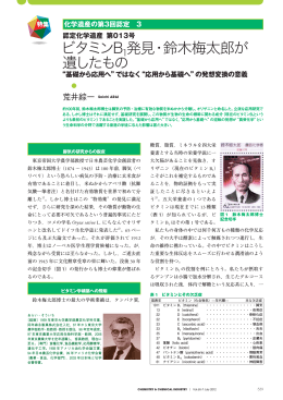 ビタミンB1発見・鈴木梅太郎が 遺したもの