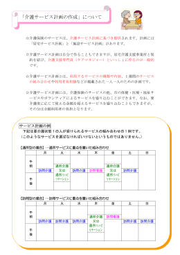 介護サービス計画の作成について （PDF：130KB）