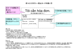 ぼったくりタクシー防止カード