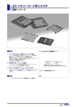 SDメモリーカード用コネクタ  DM1シリーズ