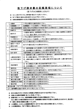 点数表 いずれヵゝ該当ずる番号を記入下さい。 ー 医療機関コード 医療
