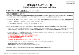 悪質な海外ウェブサイト一覧 List of malicious overseas