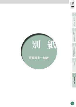 別 紙 重要事実一覧表
