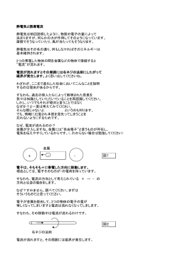 静電気と誘導電流 静電気は前回説明したように、物質の電子の量