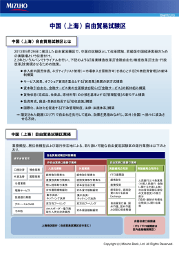 中国（上海）自由貿易区（PDF/464KB）