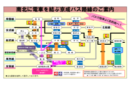 南北に電車を結ぶ京成バス路線のご案内