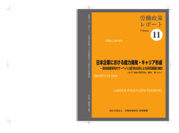 日本企業における能力開発・キャリア形成