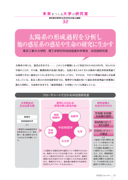 太陽系の形成過程を分析し 他の惑星系の惑星や生命の研究に生かす