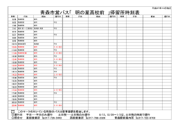 青森市営バス「 明の星高校前 」停留所時刻表