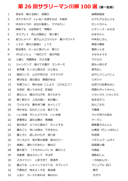 2013年度サラリーマン川柳100選