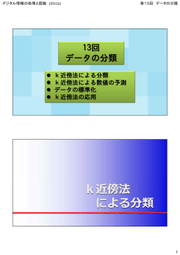 k近傍法 による分類
