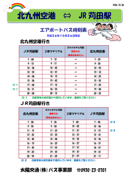 北九州空港 &hArr; JR 苅田駅