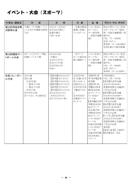 イベント・大会（スポーツ）