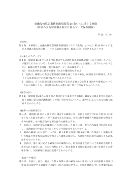 金融先物取引業務取扱規則第 25 条の4に関する細則 （店頭外国為替