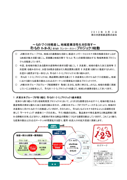 ～ものづくりを推進し、地域産業活性化を目指す～ 「のもの1