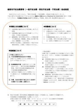 綾部市不妊治療費等（一般不妊治療・男性不妊治療・不育治療）助成制度
