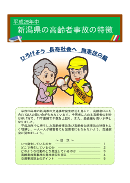 平成26年中 新潟県の高齢者事故の特徴 (PDF640KB