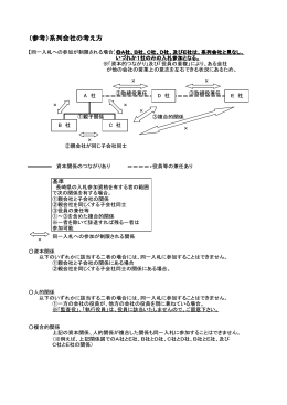 （参考）系列会社の考え方