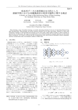 時系列データの異常検出を目的とした 深層学習における再