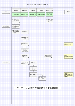 ワーファリン2倍投与事例時系列事象関連図