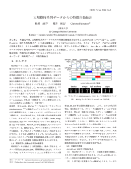 大規模時系列データからの特徴自動抽出