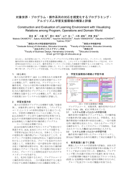 対象世界・プログラム・操作系列の対応を視覚化するプログラミング
