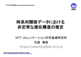 時系列関係データにおける 非定常な潜在構造の推定