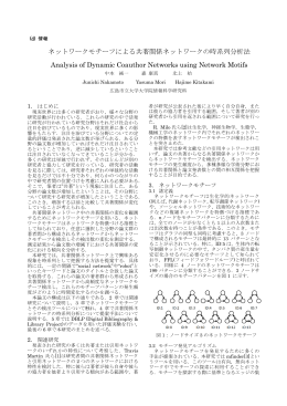 ネットワークモチーフによる共著関係ネットワークの時系列分析法