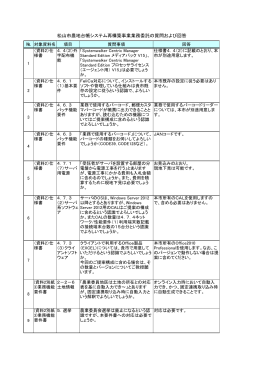 松山市農地台帳システム再構築事業業務委託の質問および回答（PDF