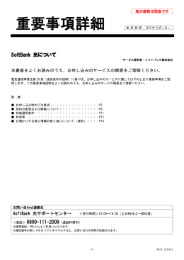 SoftBank 光重要事項詳細