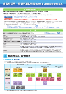 自動車保険 重要事項説明書（契約概要・注意喚起