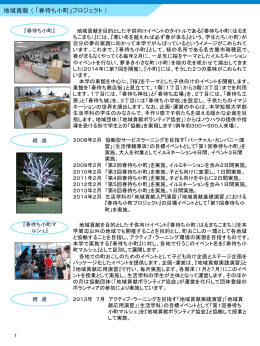 地域貢献 （ 「春待ち小町」プロジェクト ）