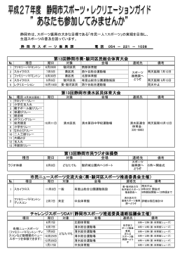第13回静岡市葵・駿河区民総合体育大会 第13回静岡市清水区民体育