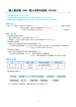 個人県民税（県税） 個人市町村民税（市町村税）