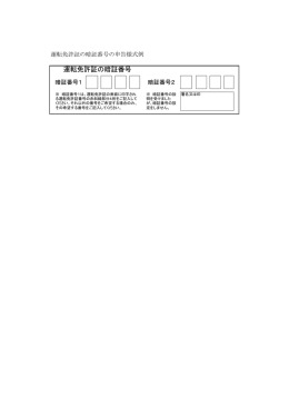 運転免許証の暗証番号