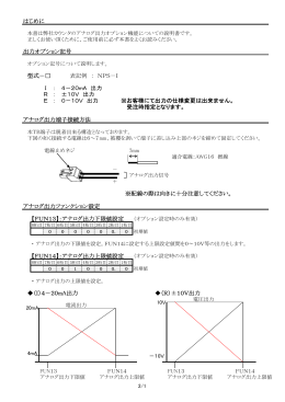 はじめに 出力オプション記号 型式－   表記例 ： NPS－I I ： 4－20mA