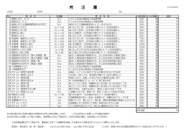 発 注 書 - 株式会社島屋
