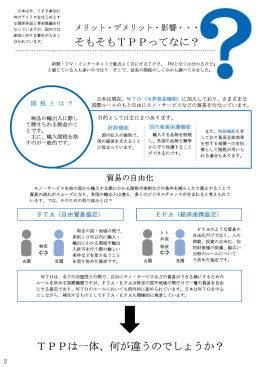 そもそもTPPってなに？ TPPは一体、何が違うのでしょうか？