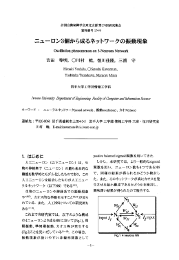 ニューロン3個から成るネットワークの振動現象