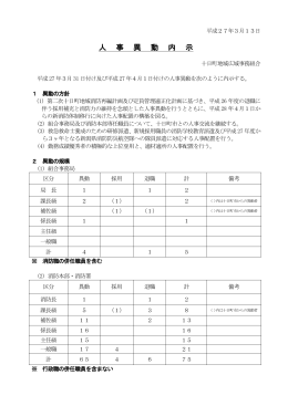 内示内容 - 十日町地域消防本部