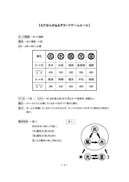 炎 水 風 光 星 - えだせんがぁるず