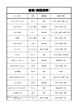 音楽（楽器演奏）