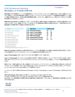 CCIE Routing and Switching 筆記試験およびラボ試験の更新内容
