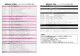 スタジオプログラム内容のご案内
