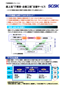 超上流“IT構想・企画工程”支援サービス