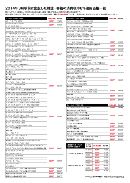 2014年3月以前に出版した雑誌・書籍の消費税率8％適用価格一覧